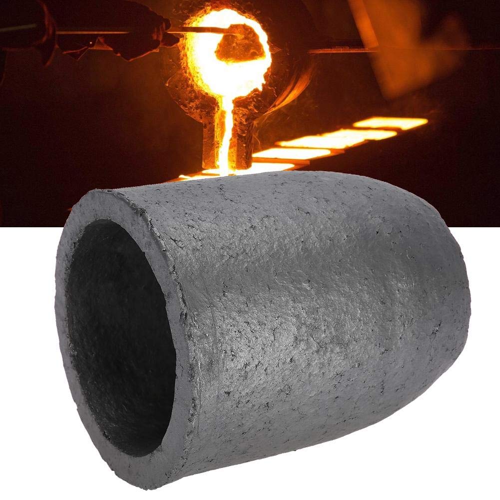 Crogiolo da 6 kg, forma a tazza in carburo di silicio fornace fusione crogiolo strumento di fusione, elevata purezza, alta densità, elevata resistenza meccanica