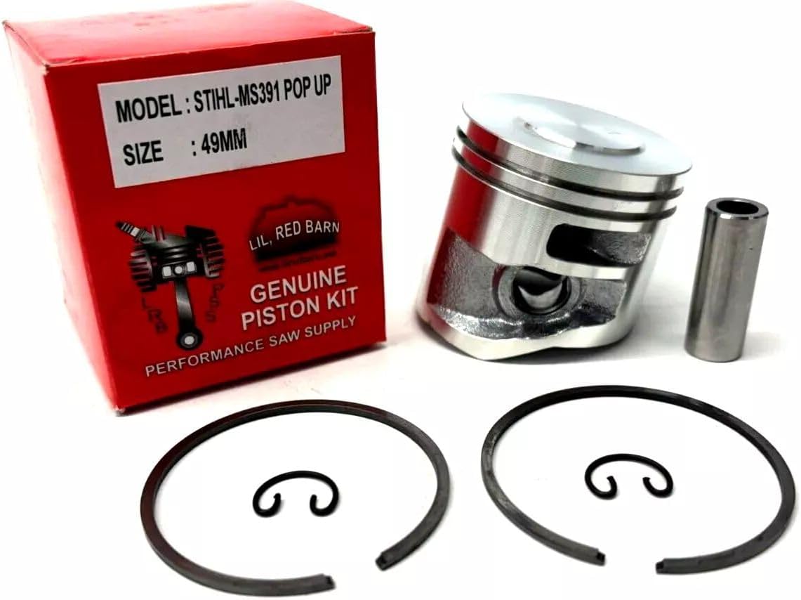 Pop Up Piston Kit Compatible with Stihl MS391 Chainsaw 49mm Replaces Part #1140-030-2003 Extra Power and Compression! Two Day Standard Shipping To All 50 States!