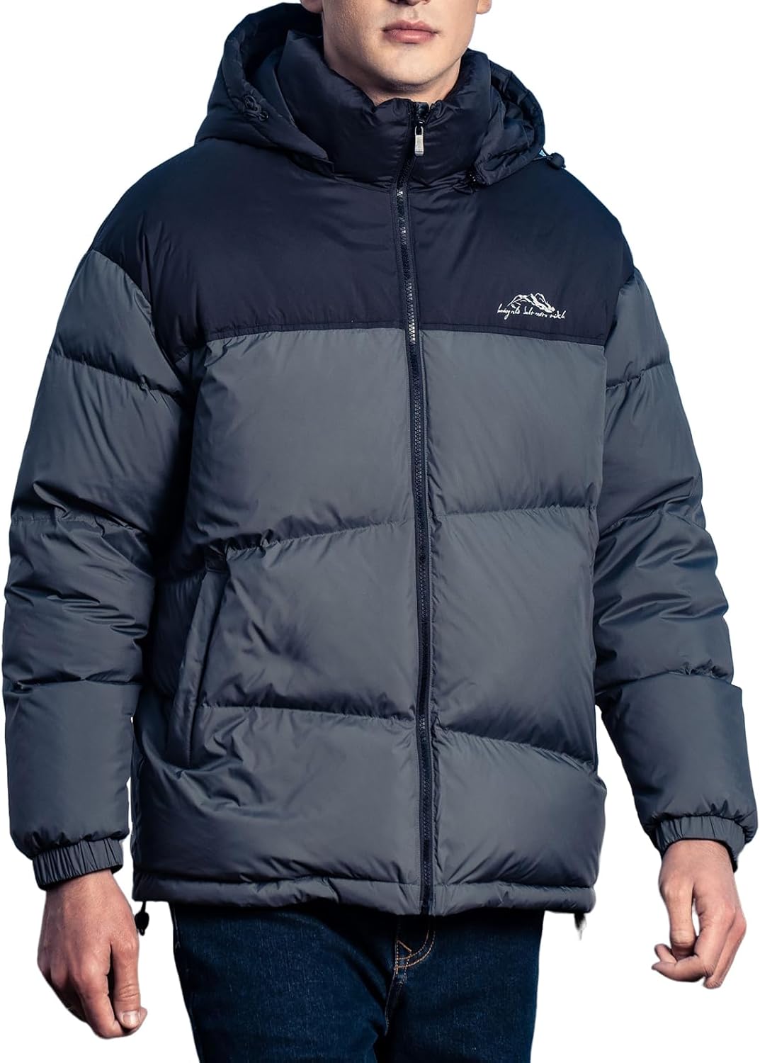 Duck Down Jackets For Men,Mens Puffer Jacket For Cold Protection And Warmth,Hooded Mens Winter Coat,90 White Duck Down