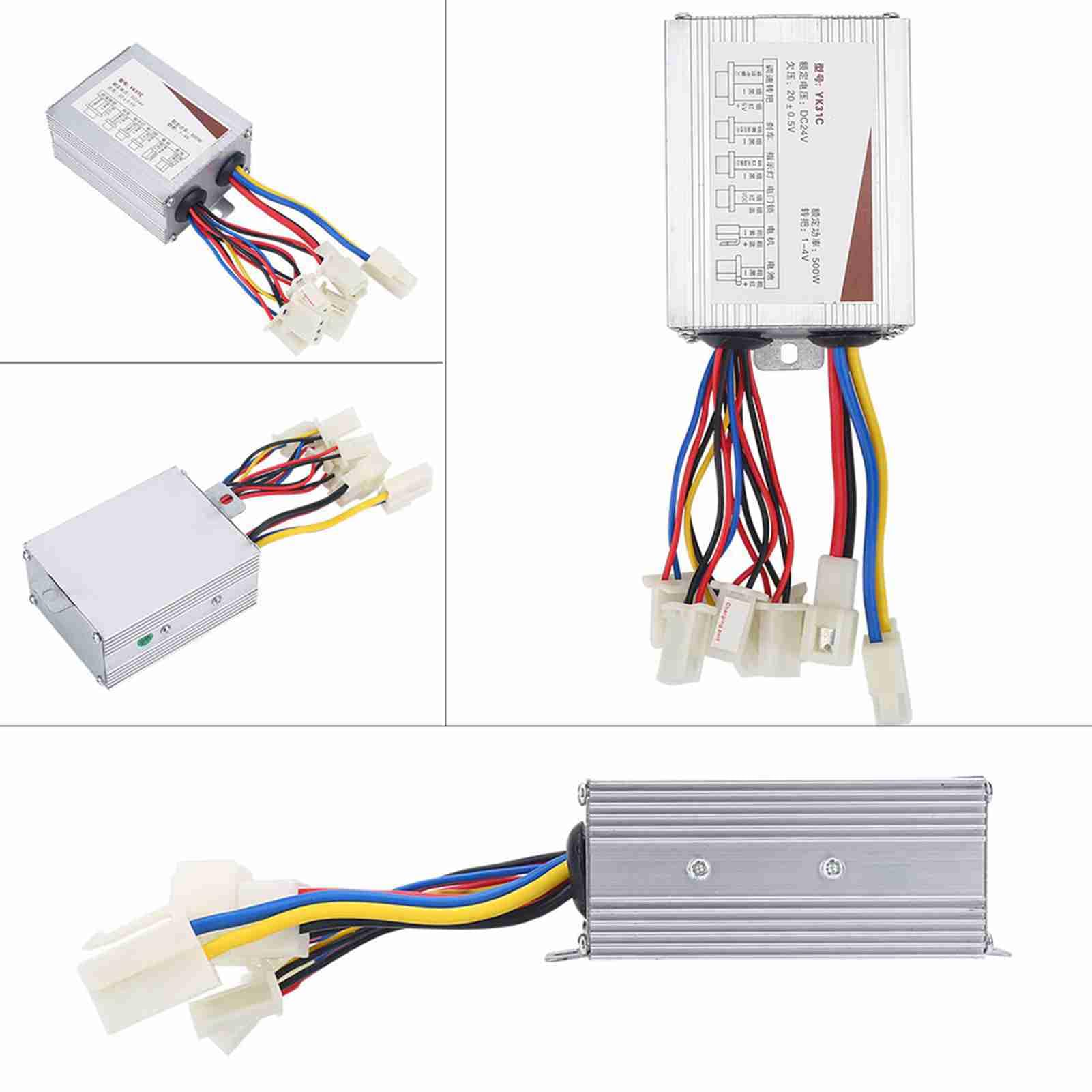 MAGT Controller Spazzolato Bici Elettrica Controller Motore, 24V 500W in Lega di Alluminio per Scooter Elettrico