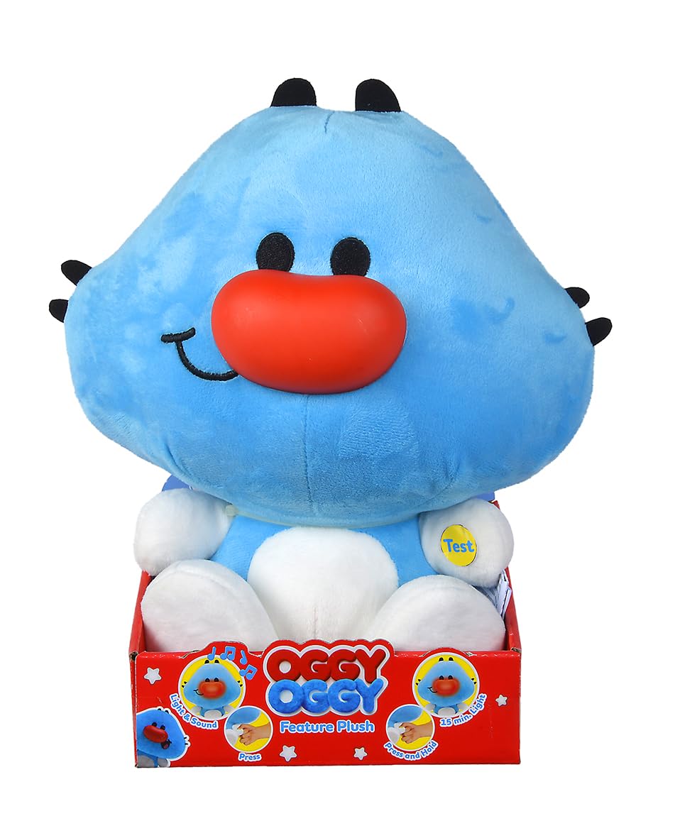 Oggy Oggy Plusz funkcyjny, ze światłem i dźwiękiem, 30 cm, pluszowa figurka od pierwszych miesięcy życia