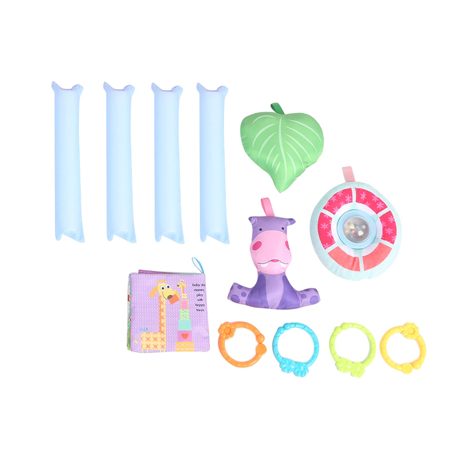 Hidyliu Tappetino da Gioco per Bambini da Palestra con Palline Colorate e Giocattoli Pendenti per Gattonatori Neonati 37,4 X 27,6 X 19,7 Pollici Panno Sicuro (Ippopotamo Rosa)