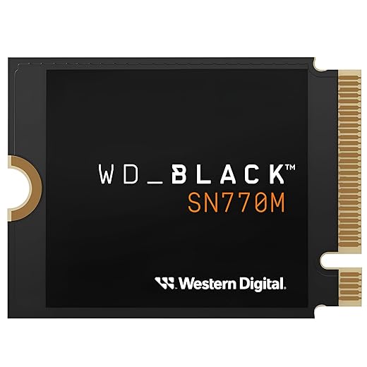 WD_BLACK SN770M 2TB SSD, Speeds up to 5150 MB/s, M.2 2230 for Handheld Gaming Devices and compatible laptops, PCIe Gen 4.0, TLC 3D NAND, Great for Asus ROG Ally, Steam Deck, Microsoft Surface