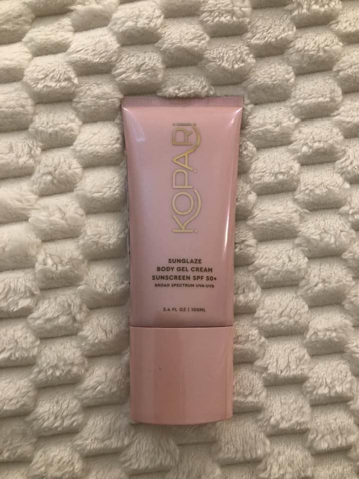 Kopari Sunglaze Body Gel Cream Sunscreen SPF 50+ | Broad-Spectrum Body Sunscreen with Hyaluronic Acid & Coconut Oil | Lightweight, Non-Greasy, Glowing Finish