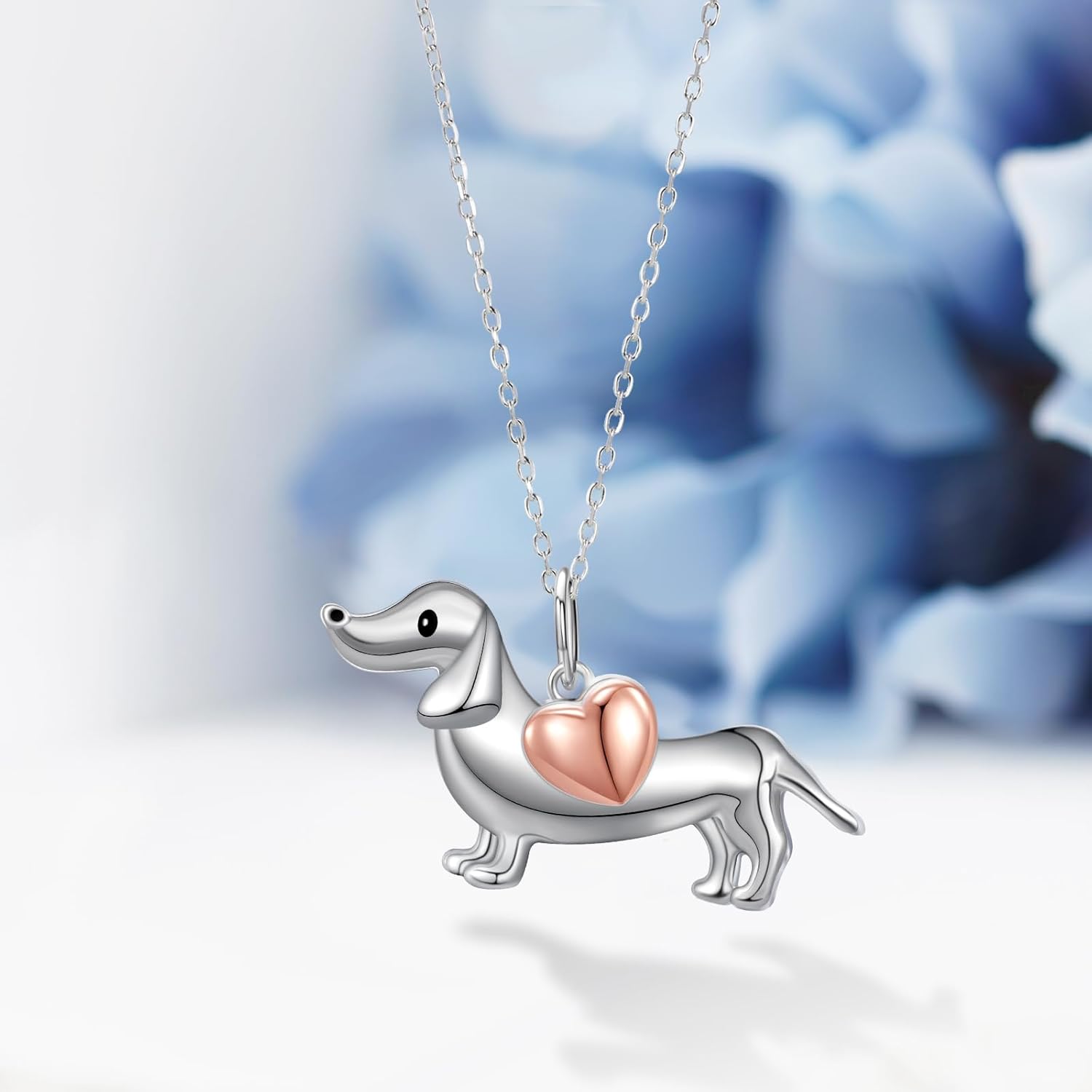Sterling Silver Dachshund & Corgi Puppy Dog Necklace: Cute Animal Jewelry for Women - Image 3