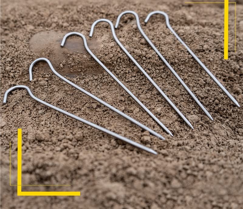 12 sztuk/8 sztuk stop tytanu śledzie do namiotu na zewnątrz akcesoria kempingowe śledzie do namiotu zakrzywiona średnica łba 3,5 mm śledzie do namiotu (Titanium8pcs)