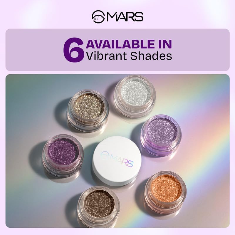 Image of MARS Starlit Pot Eyeshadow (3.0gm) (SHADE-02) | Shimmer Finish | Duo-Chrome Hue Shine | Long-Lasting | Smooth Texture | Mess-Free Application | Travel-Friendly | Easy To Use (Pack of 2)