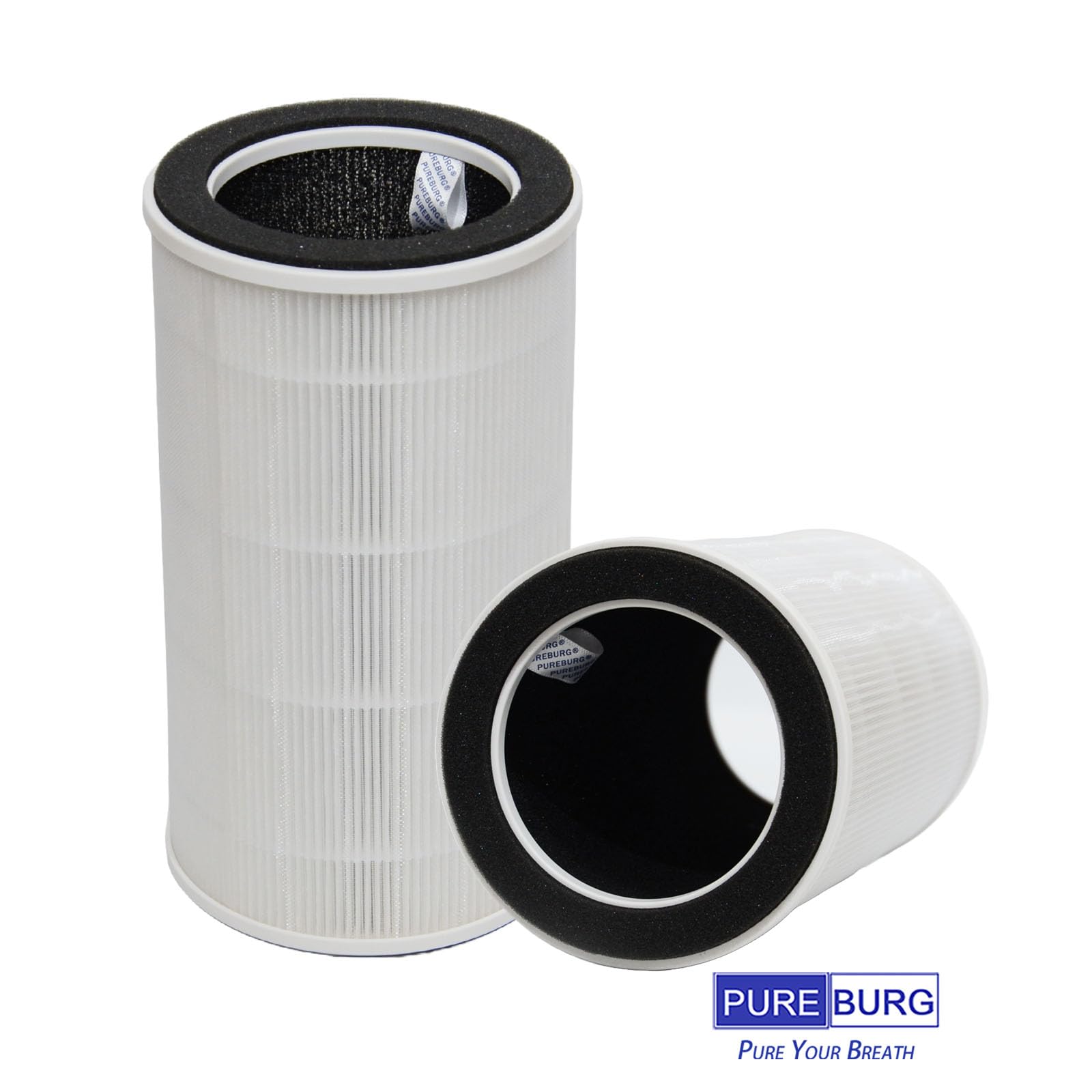 PUREBURG Filtro de repuesto compatible con alfda ALR100, FAMTOP FAM-D03 purificadores de aire, 2 unidades, H13 HEPA de 3 etapas, carbón activado, 2 en 1 Air Clean Dust VOCs