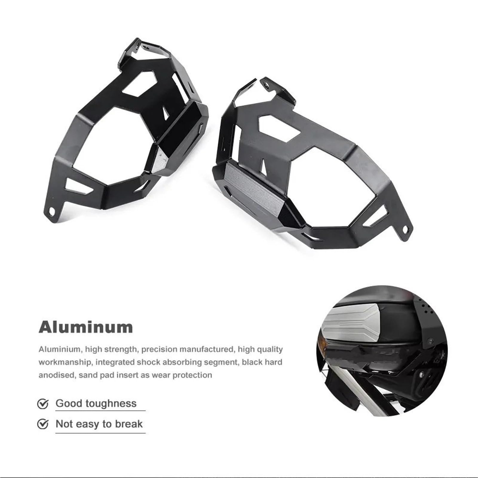 Seitenverkleidungen Zylinderkopfschutzabdeckung passend für Bmw R12 R12nineT R 12 NINET 2023- Motorradzubehör Motorschutz Motorrad Kühlerschutz(Black-Black)