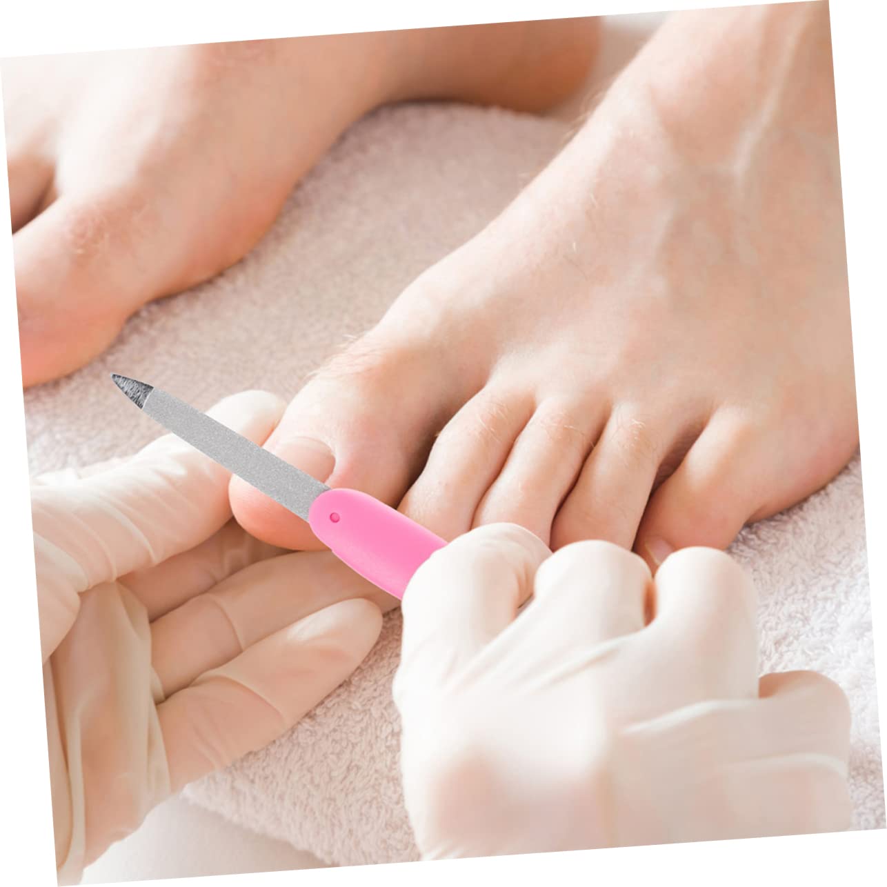 minkissy 40piezas Uñas Plegables De Manicura Doble Cara Para Uñas De y Pies De Metal Reutilizable Para Acabado y Pulido De