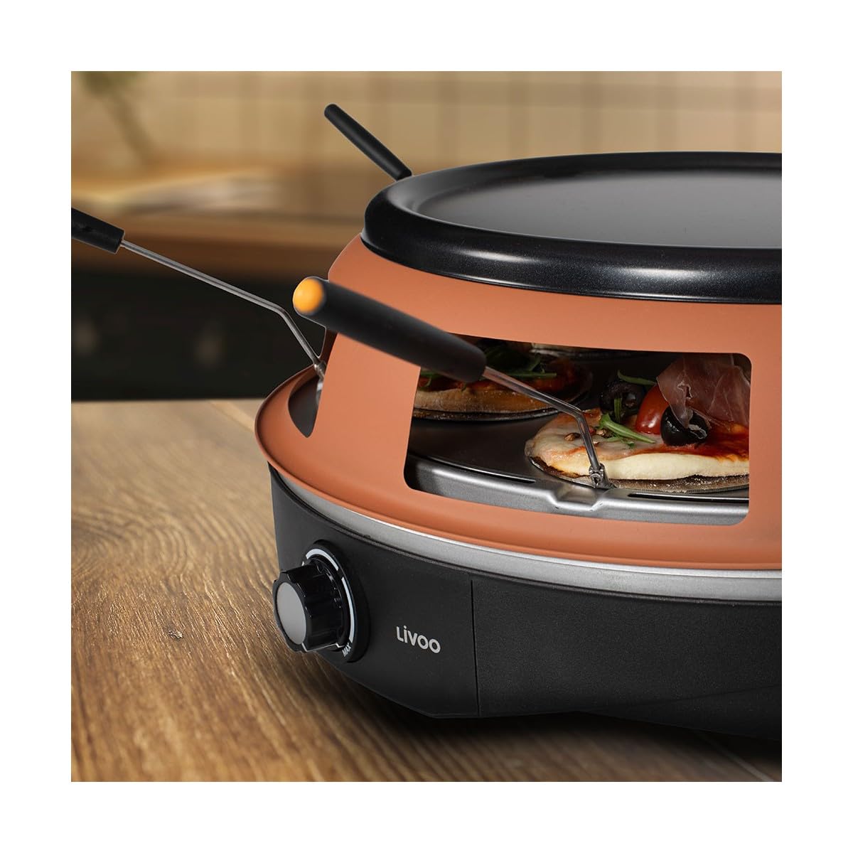Mini Four À Pizza 1200w Marron - DOC304