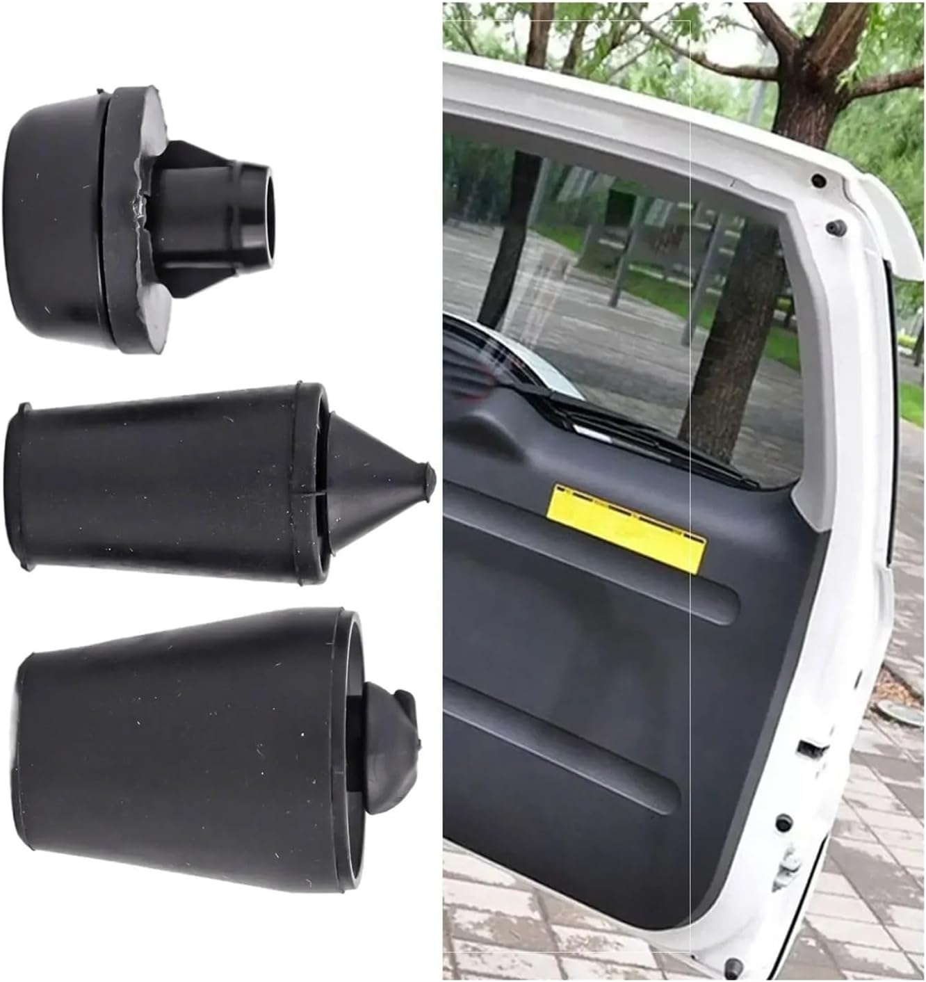 Sealing Plug Kit Rear Damping Stopper Block Tailgate Rubber Buffer 90541-09108 67282-0R020 67293-0R020 Buffer Glue Fit For RAV4 2009-2012 Easy Installation