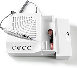 L'UGX Professional Nail Tools Set 2 in 1, 60W Nail Dust Collector Machine 36000 RPM Electric Nail Drill