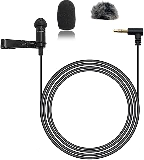 Lavalier Lapel Microphone Omidirectional Condenser Microphone for DJI Mic 2,Mic for Rode Wireless GO 2 / II Transmitters(Standard 3.5mm TRS Plug for DJI and for Rode)