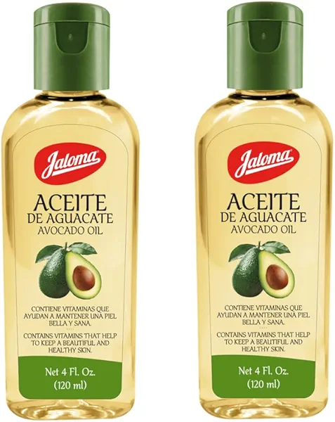 Jaloma Avocado OIl Enriched with Vitamins to Keep Skin Soft, Hydrated, and Healthy, 2Pack 4 Fl Oz Each, 2 Bottles.