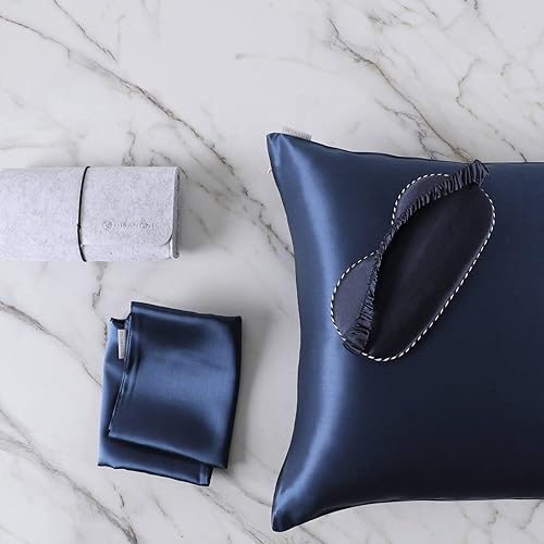 Vista 25 de DISANGNI Funda de almohada de seda de morera 100% natural para cabello y piel con cremallera oculta, 22 momme ambos lados