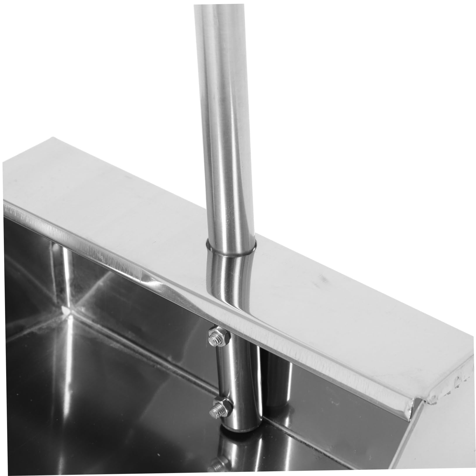 STOBOK Pala De Basura Bandeja De Garaje Comprar Herramienta De Limpieza De La Casa Recogedor De Interior Recogedores Con Mango Sartén Larga Cepillo De Barrido Acero Inoxidable Niño Metal