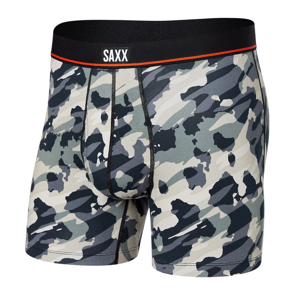 SAXX Underwear Co. Men's Underwear with Pouch Non-Stop Stretch Cotton Boxer Brief Fly