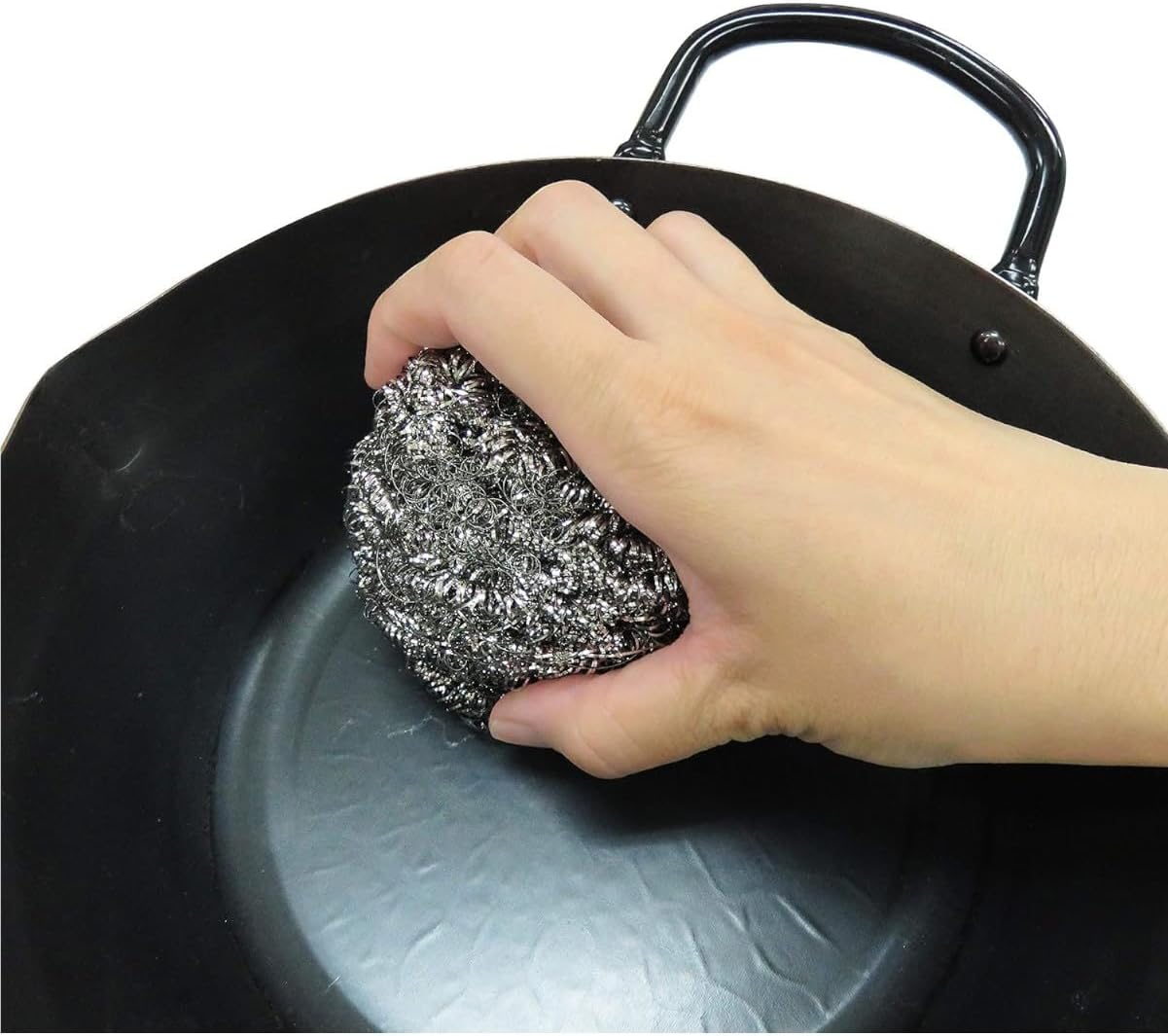 OHE Scourer Scrubbers, Approx. Height 3.3 x Width 3.3 x Depth 2.6 inches (8.5 x 8.5 x 6.5 cm), Silver, Commercial Use, Stain, Burnt, Rust-Resistant, Large, Set of 3