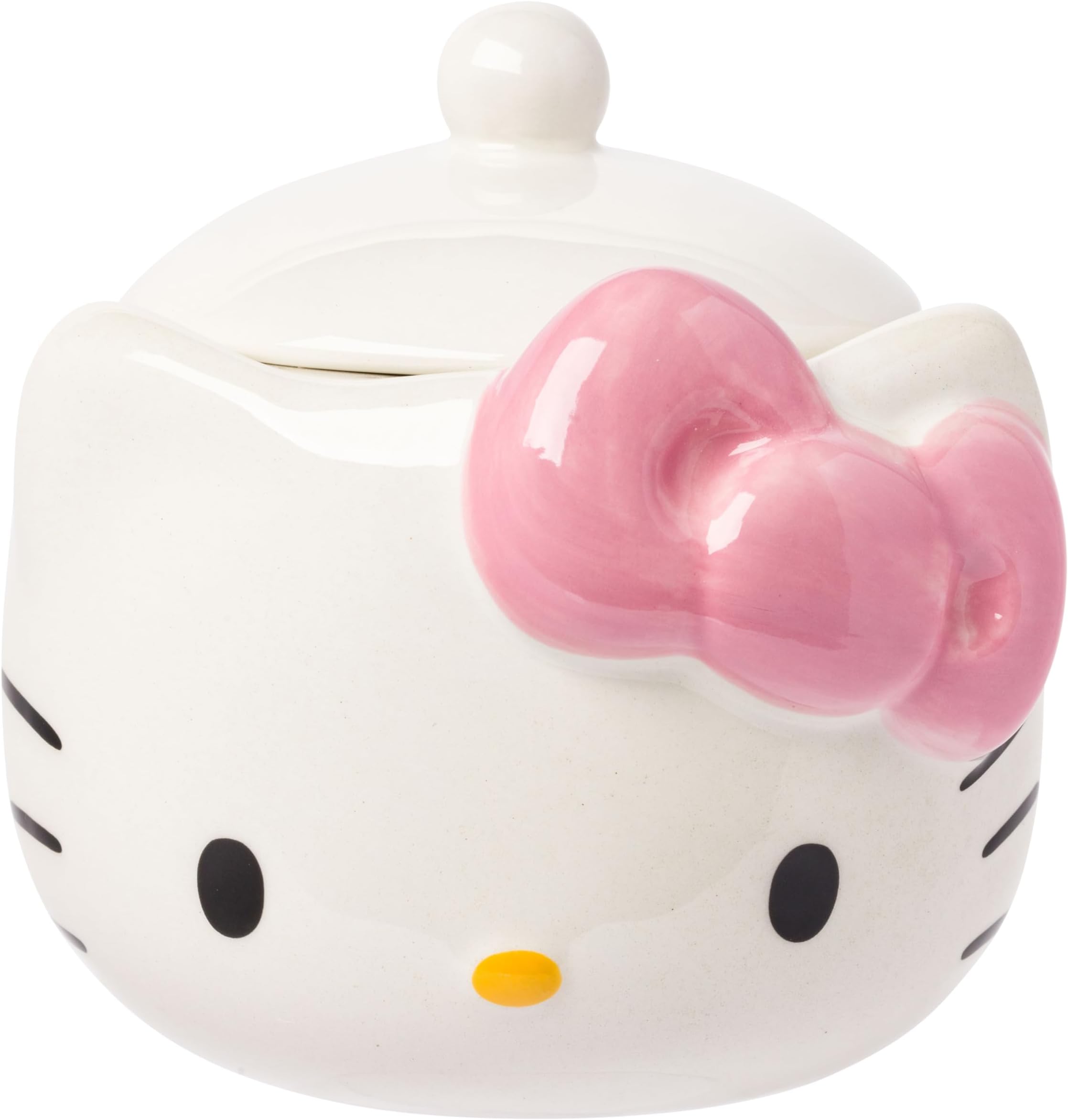 Sanrio Hello Kitty 3D Sculpted Ceramic Cookie Snack Candy Jar (X-Small)