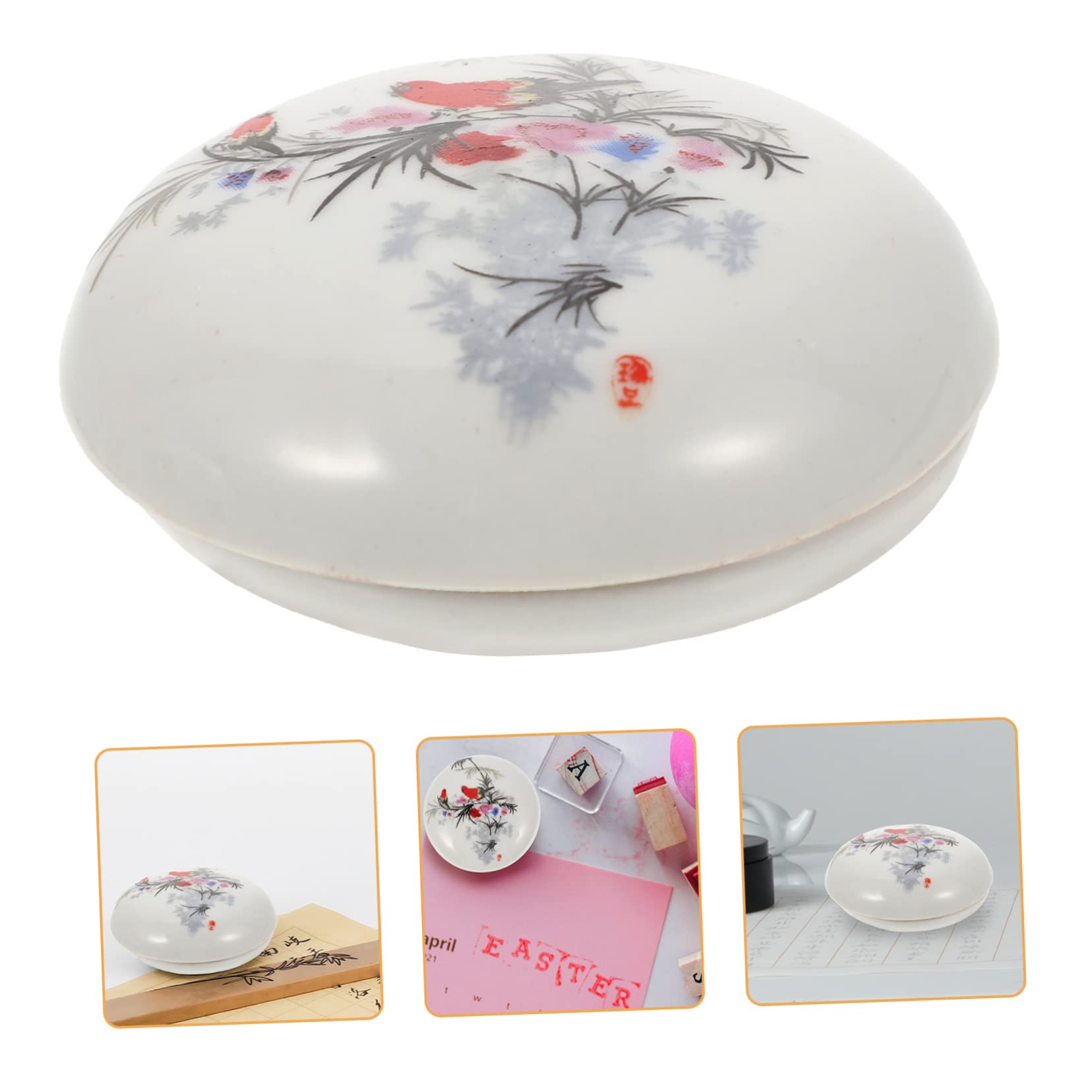 STOBOK 4pezzi Tampone per Calligrafia Ceramica da Stile Cinese Multiuso e Riutilizzabile per Artisti e Studenti