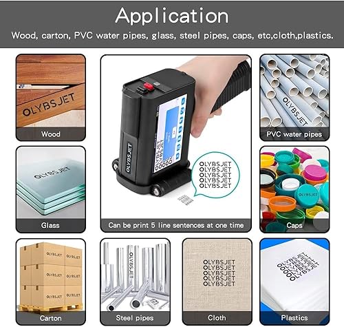 Miniatura 5 de Original Solvente Cartucho de tinta de secado rápido para impresora de inyección de tinta portátil BT-HH6105B2, BT-HH6105B3 y B10 (azul)