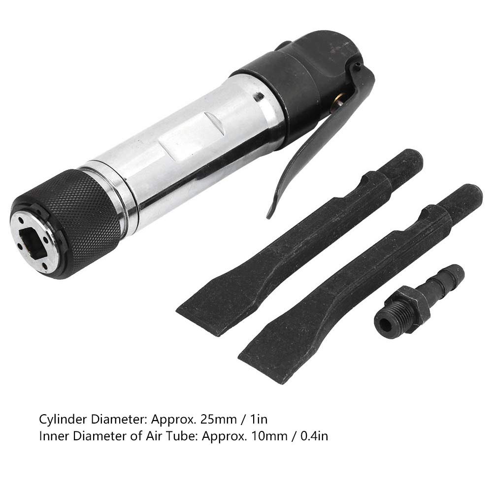 Naroote Bit a Martello Ad Aria, Martello Aria Chisel Air Hammer Pistola Pneumatica Utensile Professionale Pala Pneumatiche Utensili Attacchi per Ad CZ2 G1 / 4in 1,5J / Min