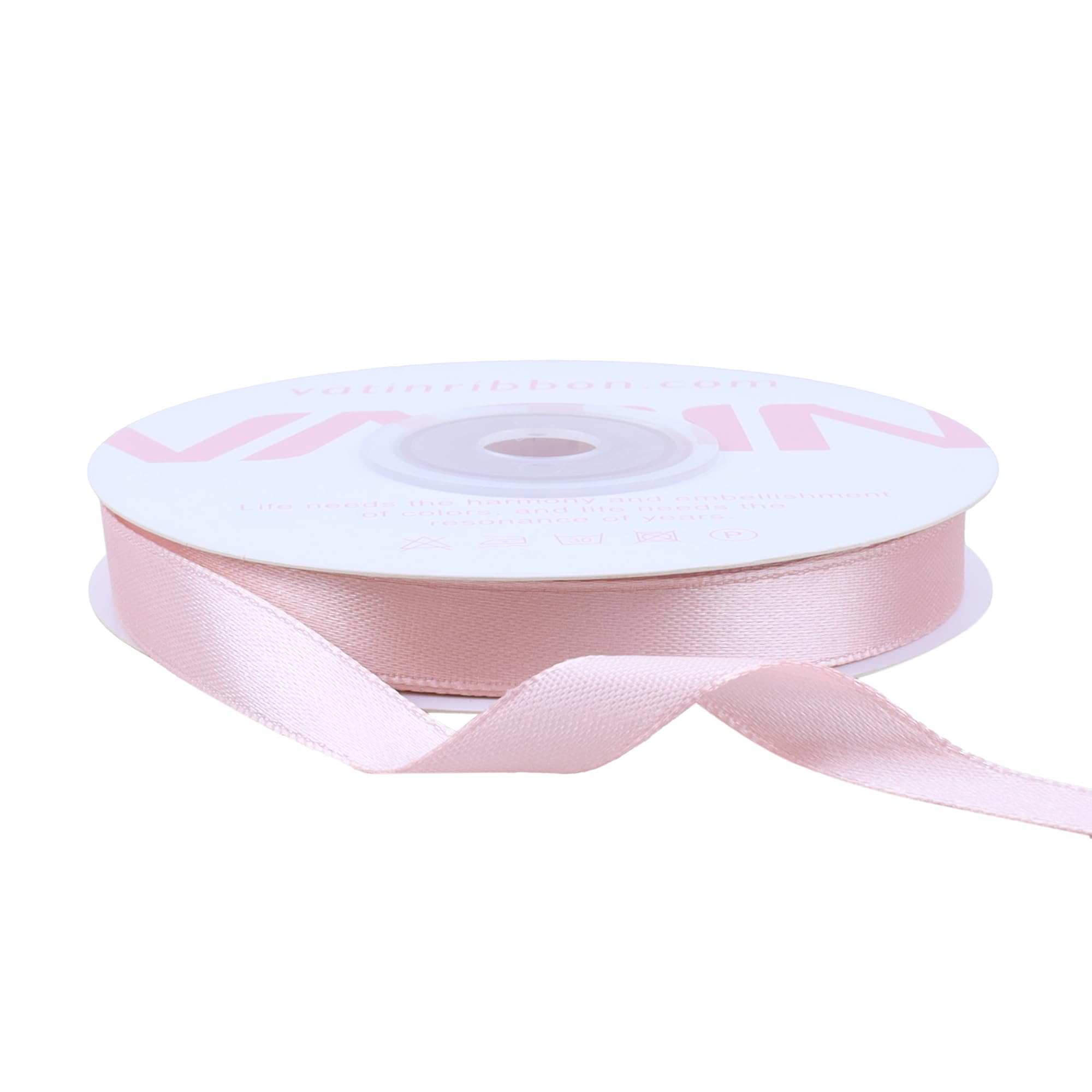 VATIN Rose Gold Satin Ribbon Polyester 10mm X 23m(25 Yards) Craft Fabric Ribbon Perfect for Gift Wrapping,Hair Bow,Party Balloon Trimming - Image 3