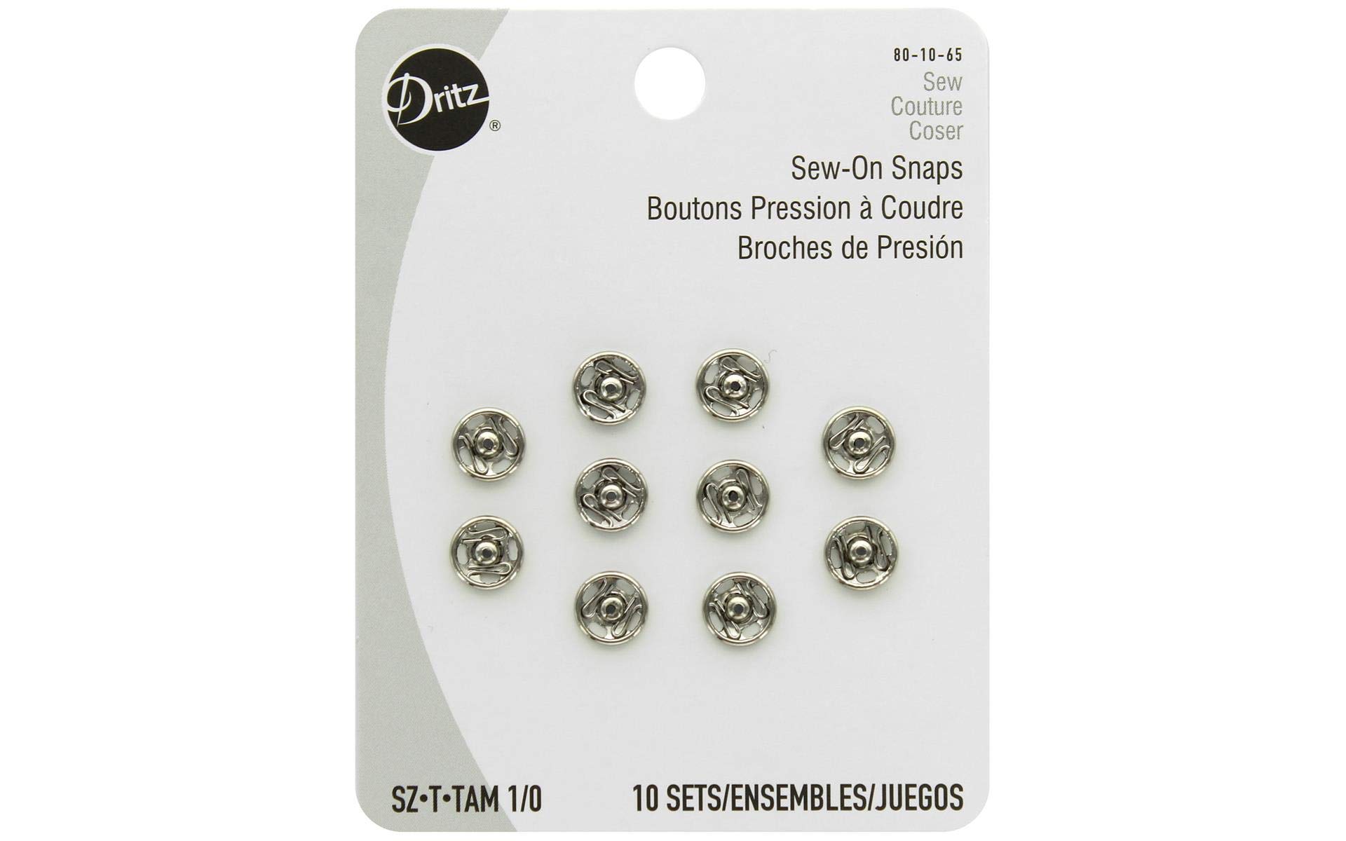 Sew-On Snaps Nickel size 1/0