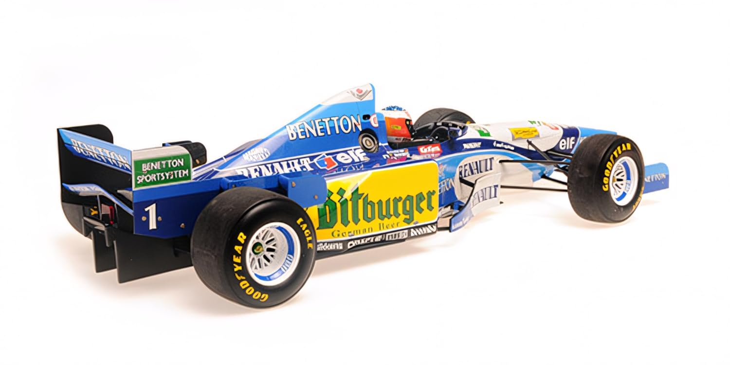 Minichamps 517952101 - Benetto. Renaul. B195 Michael Schumacher Winner European GP World Champion 1995 - Scala 1/12 - Auto in Miniatura da Collezione