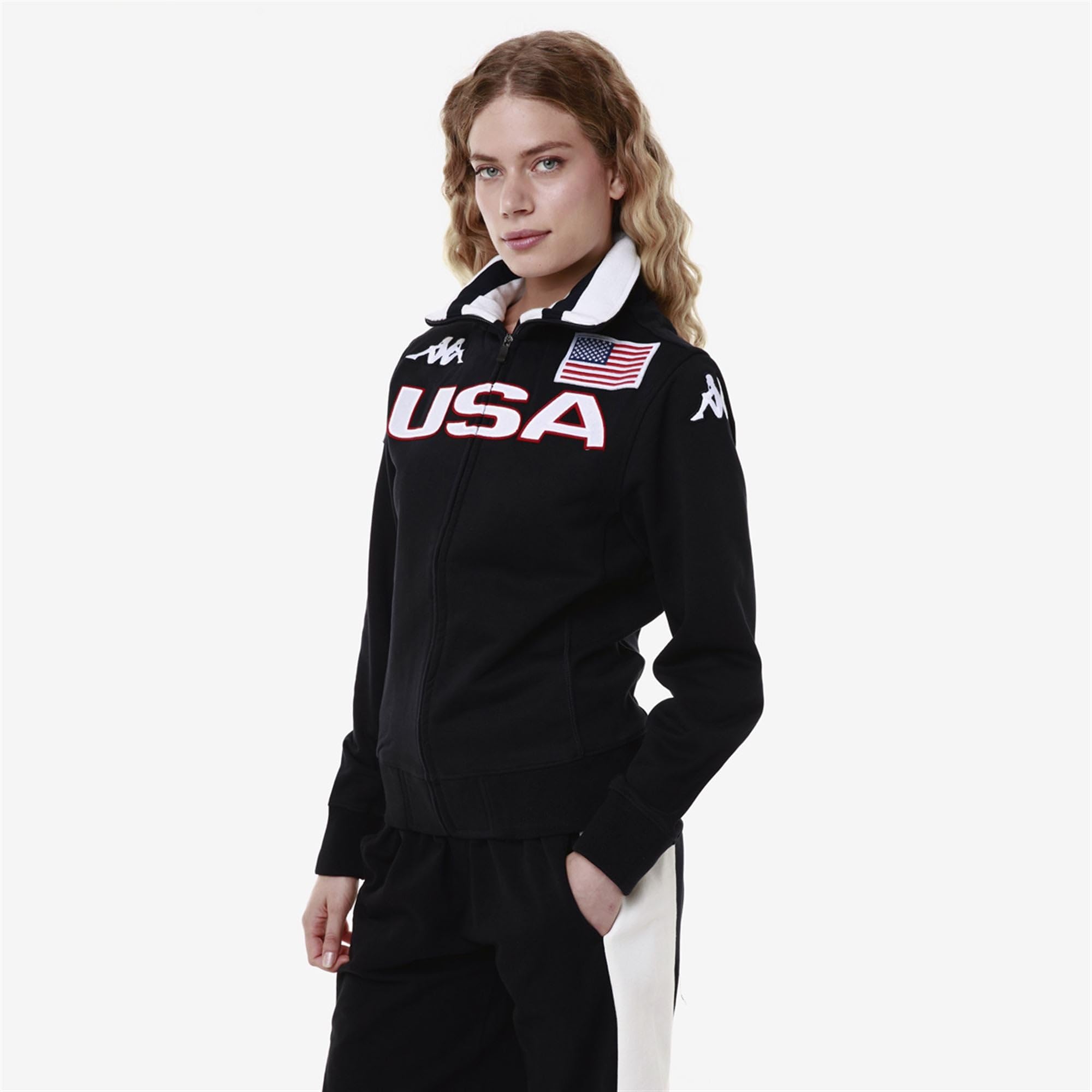 Kappa - Felpa, Uomo, Cotone, Sci, Modello: Eroi Jkt USA Us