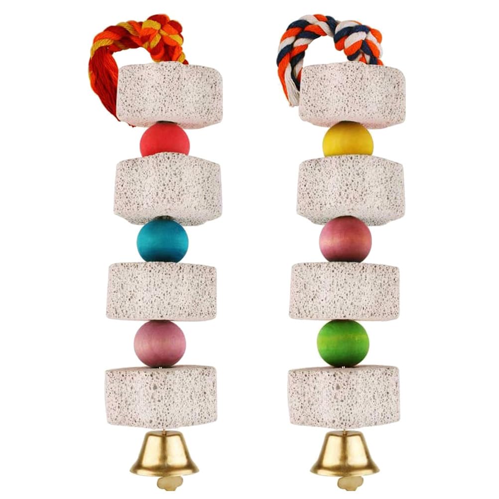 Hemobllo Hamster Molar Toys 5 Inch Small Pet Chewing Stones for Guinea Squirrels Chinchillas Rabbits and Parrots Safe Durable Teeth Grinding Playthings