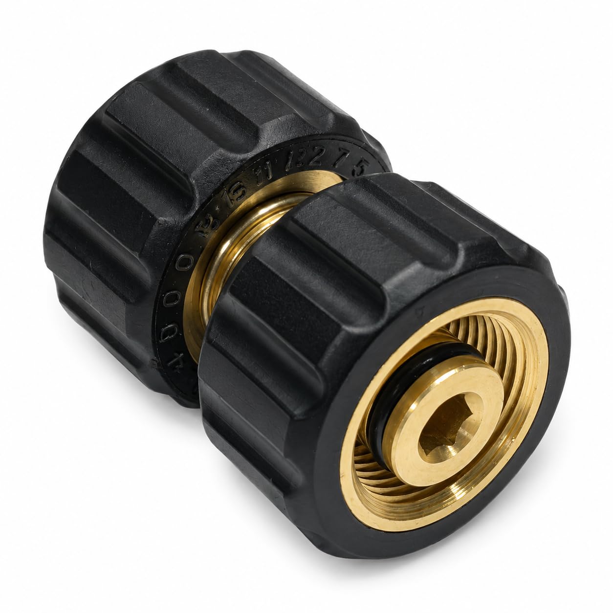 M&M Smartek Raccord de tuyau M22 vers M22 IG (filetage intérieur) 4,8 cm de long pour nettoyeur haute pression Kärcher K HD HDS & Kränzle jusqu'à 275 bar / 93 °C