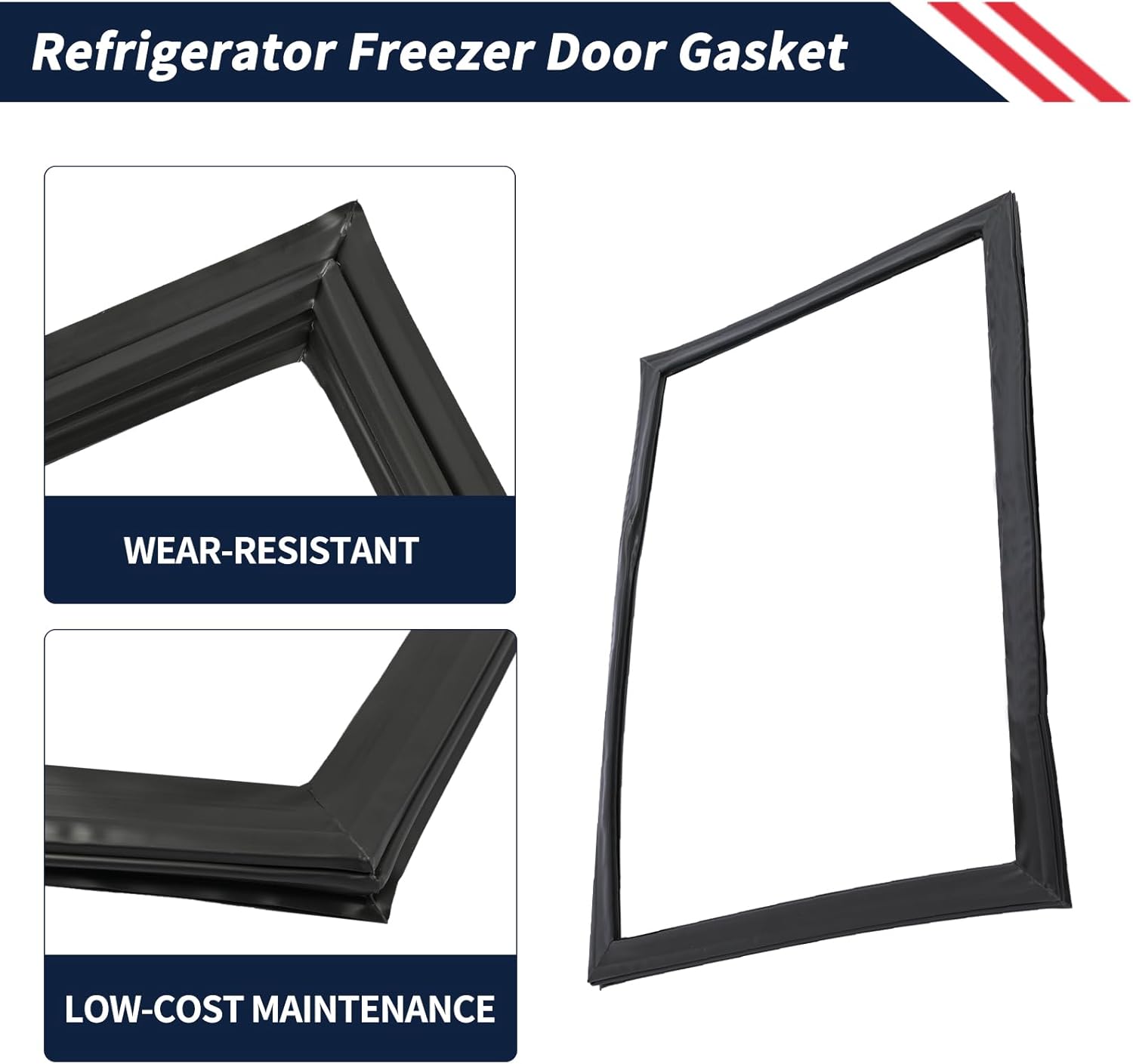 WR14X27234 Refrigerator Freezer Door Gasket Compatible with GE Refrigerator Freezer Door Seal Replacement WR14X21235 WR14X21197 AP6041577 4468125