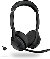 Vista 12 de Jabra Evolve2 55 - Auriculares inalámbricos estéreo con tecnología AirComfort, micrófonos con cancelación de ruido y cancelación activa de ruido