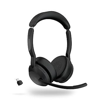 ヘッドホン Jabra Evolve2 55 MS Stereo Link380c Amazon.com: Jabra Evolve2 55 Stereo Wireless Headset