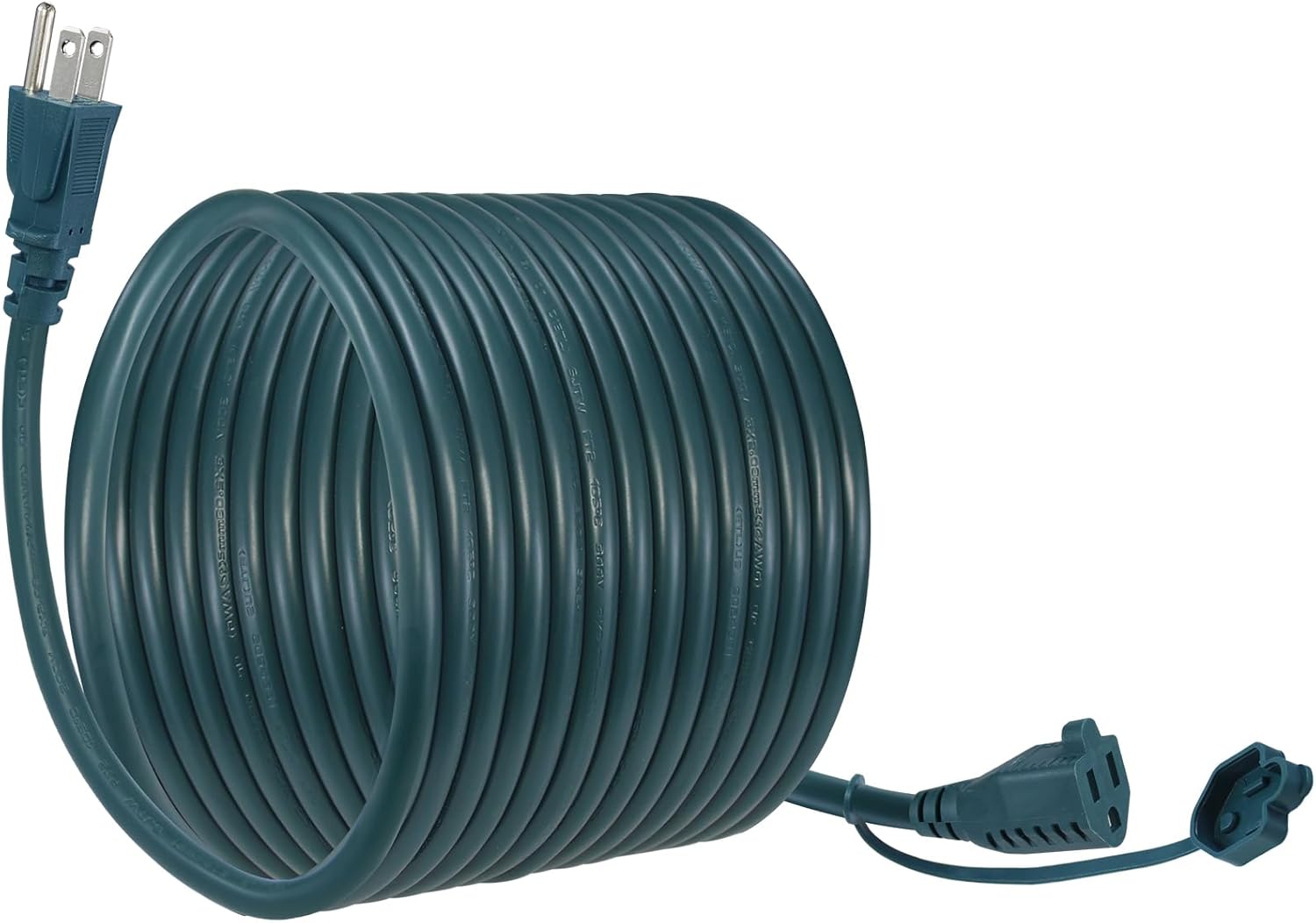 25FT Long Outdoor Extension Cord 14AWG Green Outside