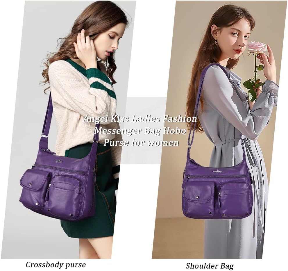 Angel Kiss Crossbody Bags for Women, Ladies Shoulder Handbags and Purses Medium Faux Leather Pocketbooks | Ladies, Medium, Faux Leather - Image 3