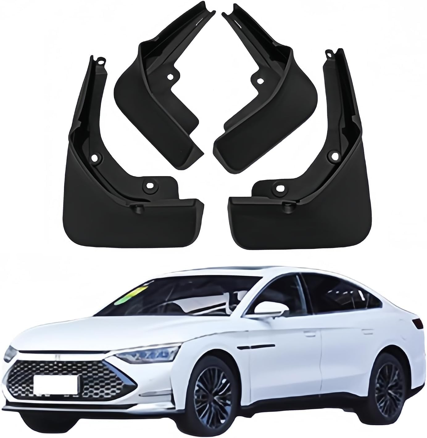 NYSLDSCO 4Pcs Premium Mud Flaps for BYD Han DM 2020 2021 2022 2023 2024 2025 Front and Rear Splash Guards Durable Mudguards Protection Against Road Debris
