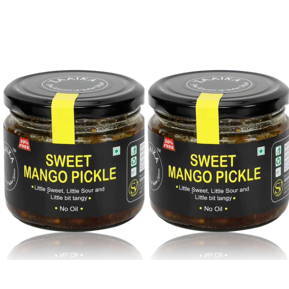 ZAAIKA Sweet Mango Pickle Low Oil Home Made Achaar No (Sweet Mango Pickle - 600 Gram)