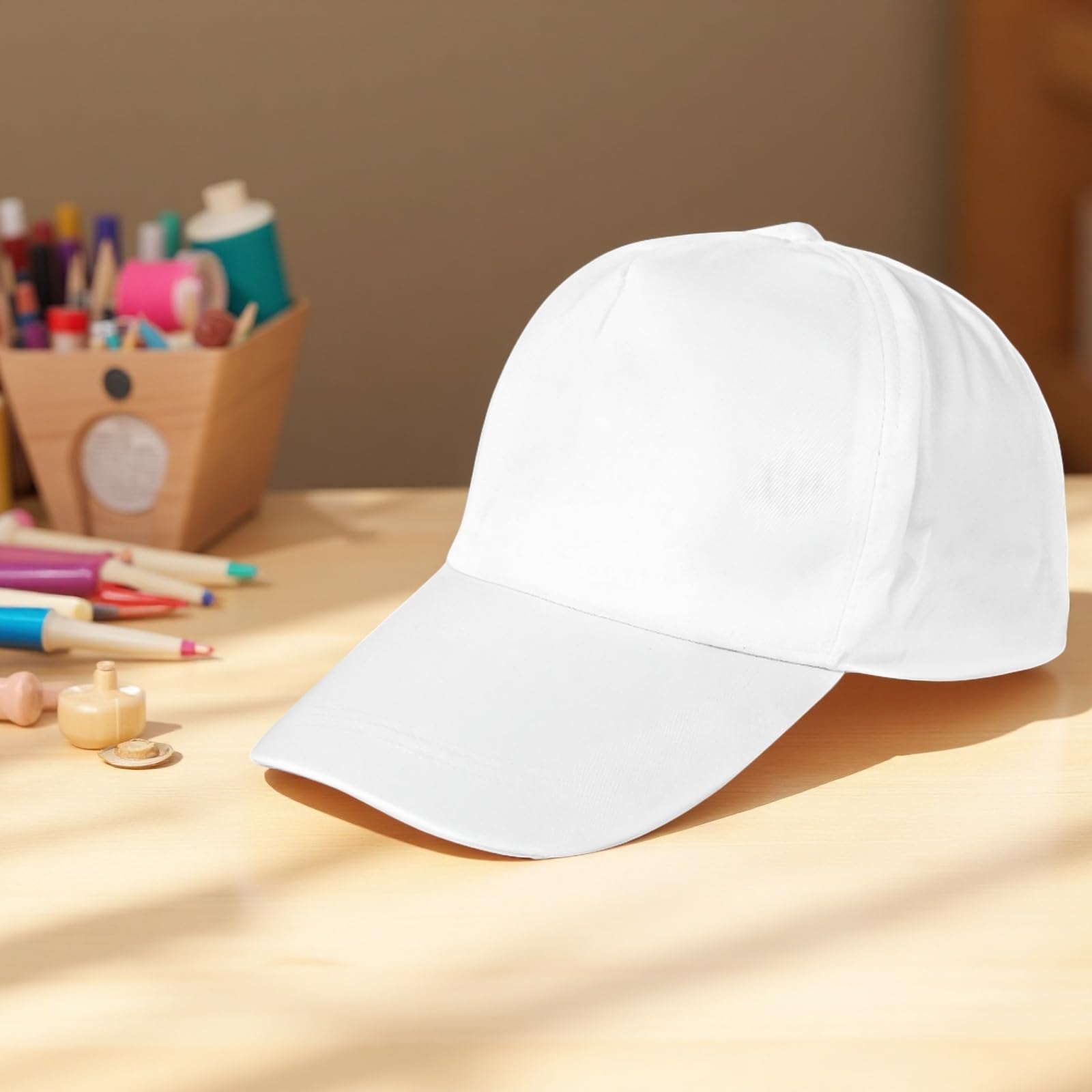 32 cappellini da baseball bianchi, regolabili, per adulti, tinta unita, per personalizzazione fai da te, per grandi gruppi, squadre sportive, attività scolastiche