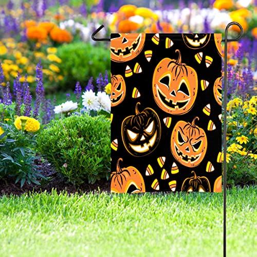Halloween Pumpkin Garden Flag 28 X 40 Inch Double Sided Yard Flags For Garden Yard Outdoor Lawn Outside Decoration #TOP3