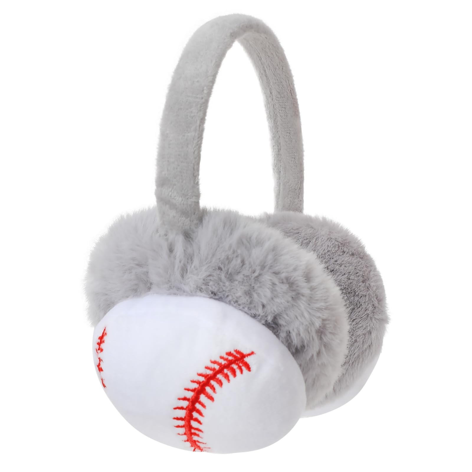 JIAHG Boys Girls Cute Cartoon Football Winter Warm Earmuffs Soft Faux Fur Ear Warmers Kids Outdoor Thermal Plush Ear Muffs