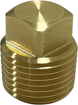 Boat Drain Plugs 1/2 NPT Solid Brass Drain Plugs commonly Used in Boat Hulls 2 Pack Solid Brass Boat Hull Spare Garboard Drain Plug