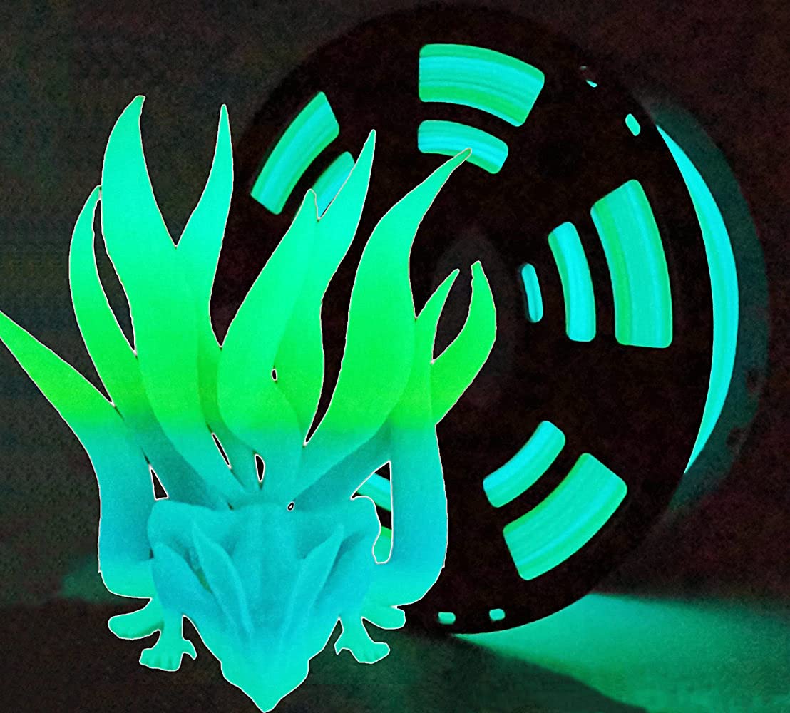 Stronghero3D PLA 3D Printer Filament,Glow in The Dark Filament, Glow Green/Blue 1.75mm(2.2LBS) Accuracy +/-0.05mm for Ender3 Ender5 CR10