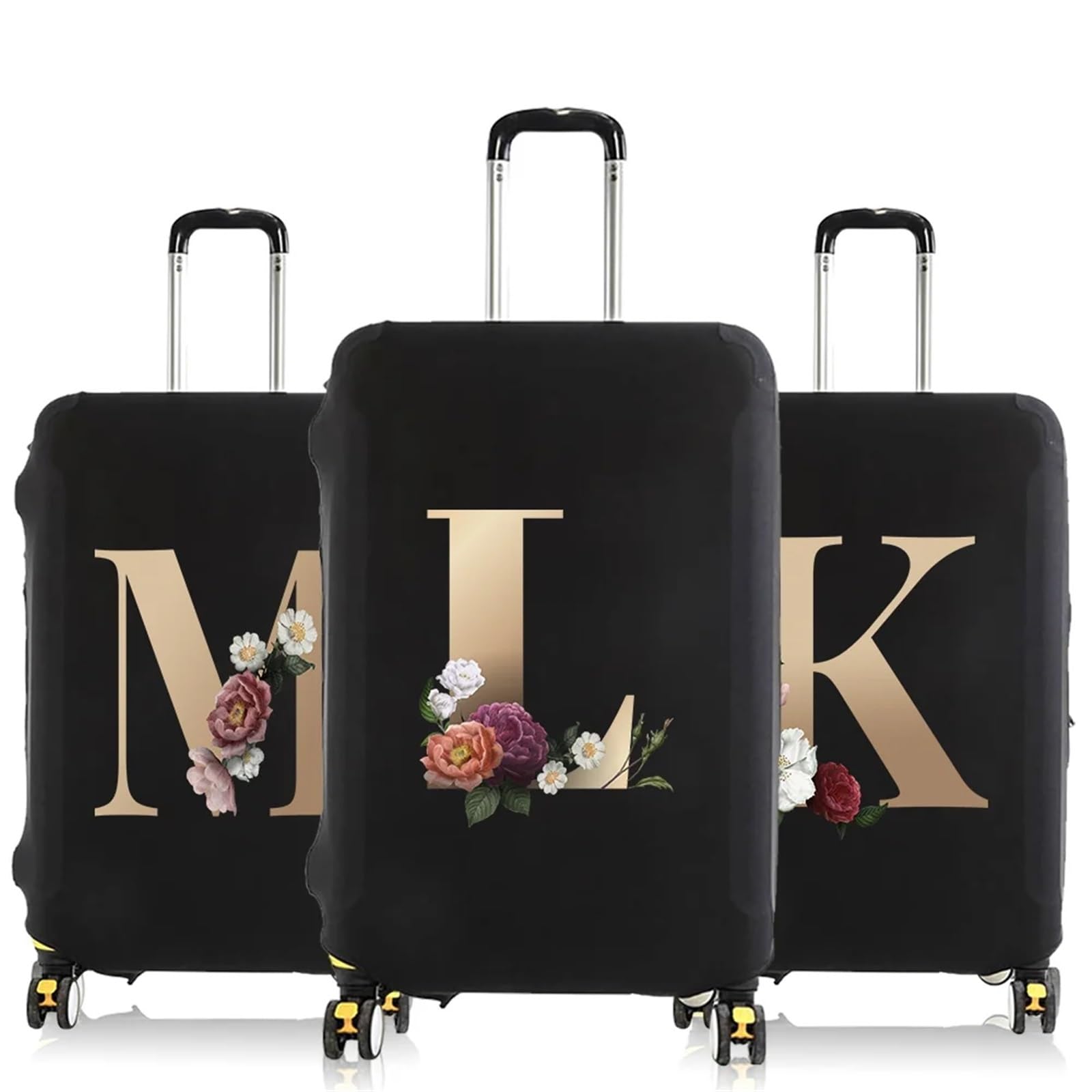 Kofferabdeckungen Reisekoffer, elastische Abdeckung, Gepäckschutzhülle for 18–28 Zoll Trolley-Koffer, Staubschutz, Gold-Serie, Reisezubehör(8gold G,M)