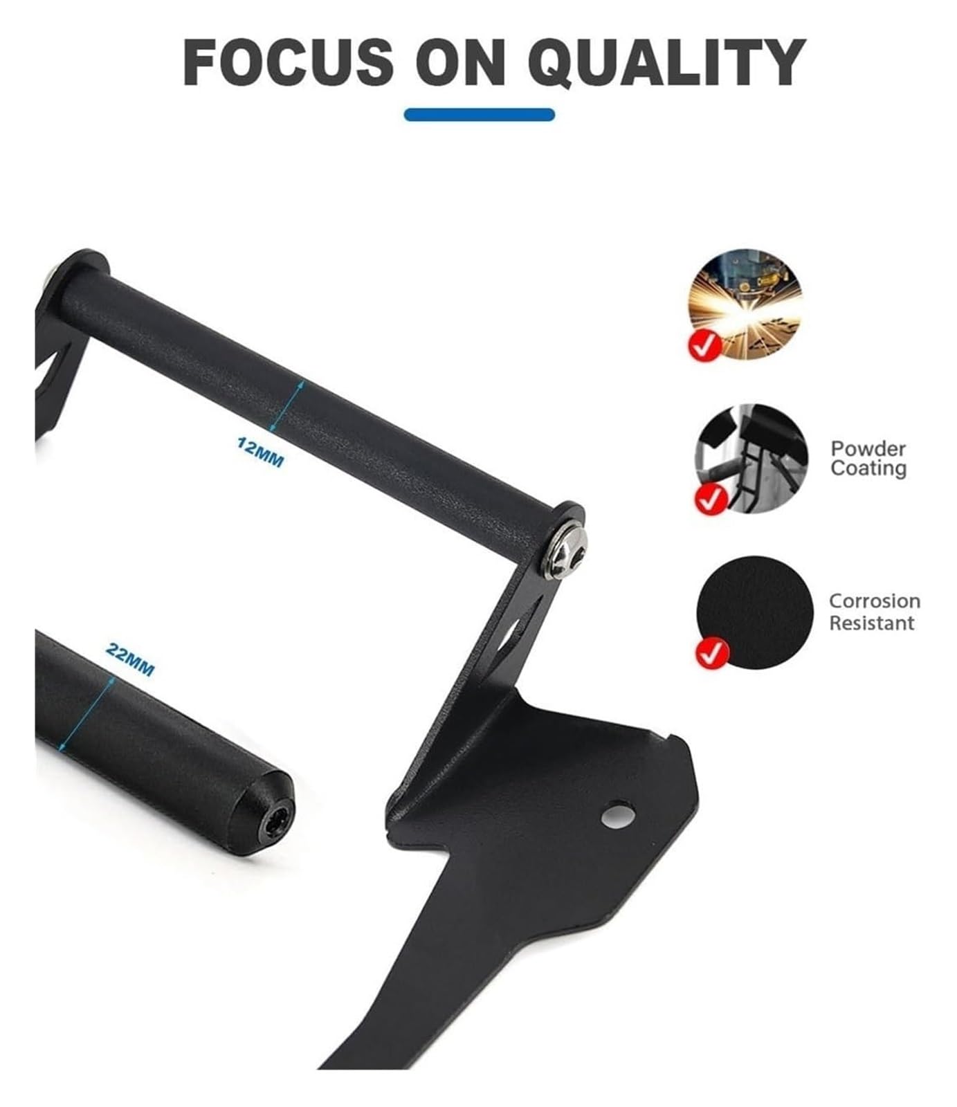 Manillar USB para Motocicleta para F850GS para F 850 ​​GS para ADV 2018 2019 Motocicleta Soporte Montaje Smartphone GPS Navegación Clip Marco(USB Phone Holder)