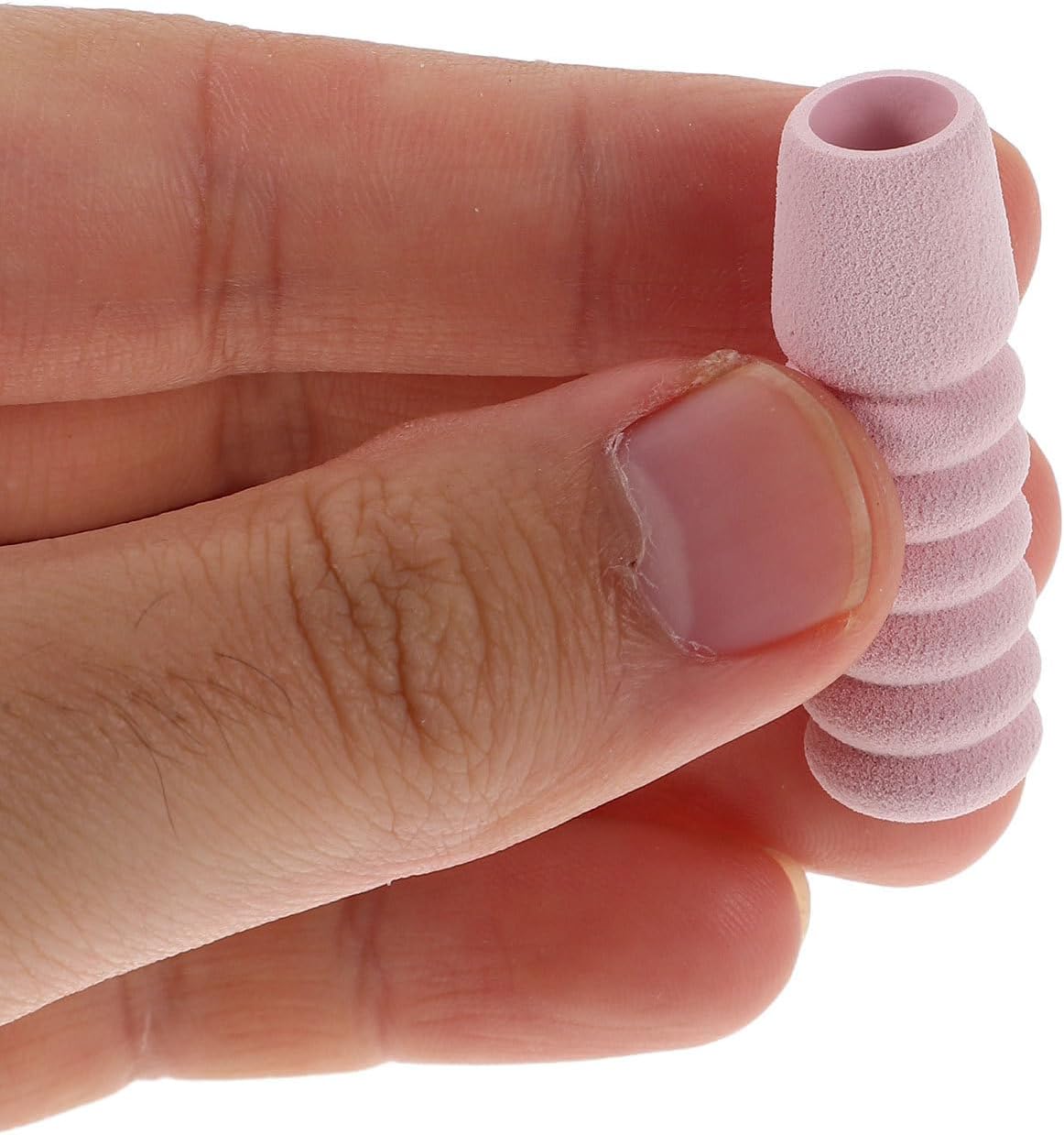 BESTonZON 60pcs Cuticle Trimmer Handle Sponge Sleeve Anti-Slip Manicure Tool Covers Portable Nail Art Accessories for Travel Professional Pedicure Supplies