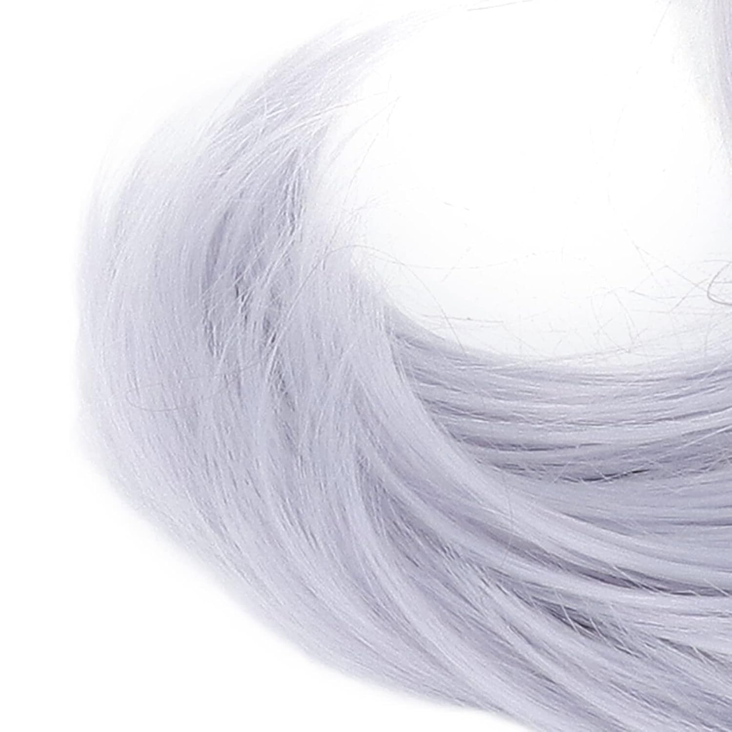 1/3 BJD Wig Doll Hair, 8 to 9 Inch Realistic Heat Resist Doll Wig Cute Long Doll Wigs Fiber Glossy Hair Replacement Wigs with Three Piece Internal Mesh for 1/3 BJD SD DZ DD DOD Dolls(Haze Blue)