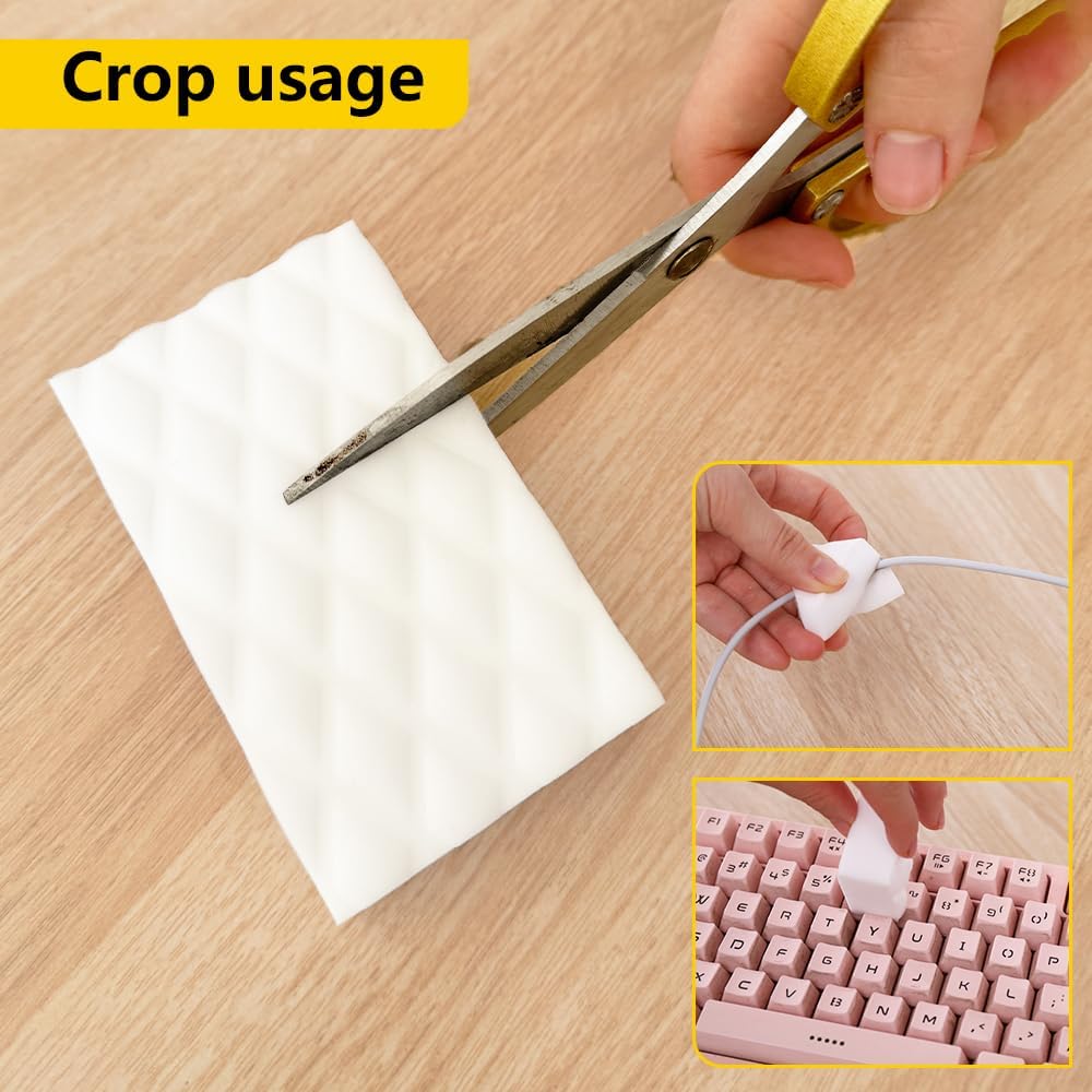 Magic Sponge Erasers,100 Pack 2X Density Melamine Sponge Foam Pads,Household Cleaning Supplies Cleaner for Kitchen, Bathroom, Bathtub, Sink, Wall Cleaner